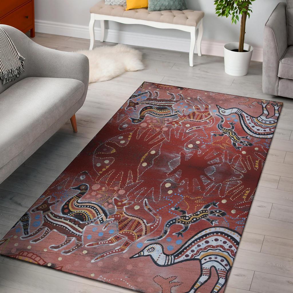 australia-area-rug-aboriginal-art-on-wood-style