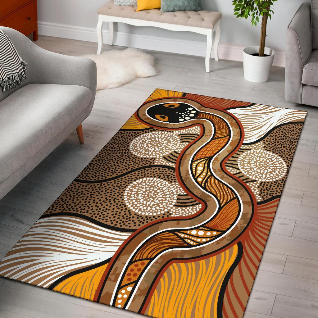 aboriginal-area-rug-indigenous-snake-vintage-stye