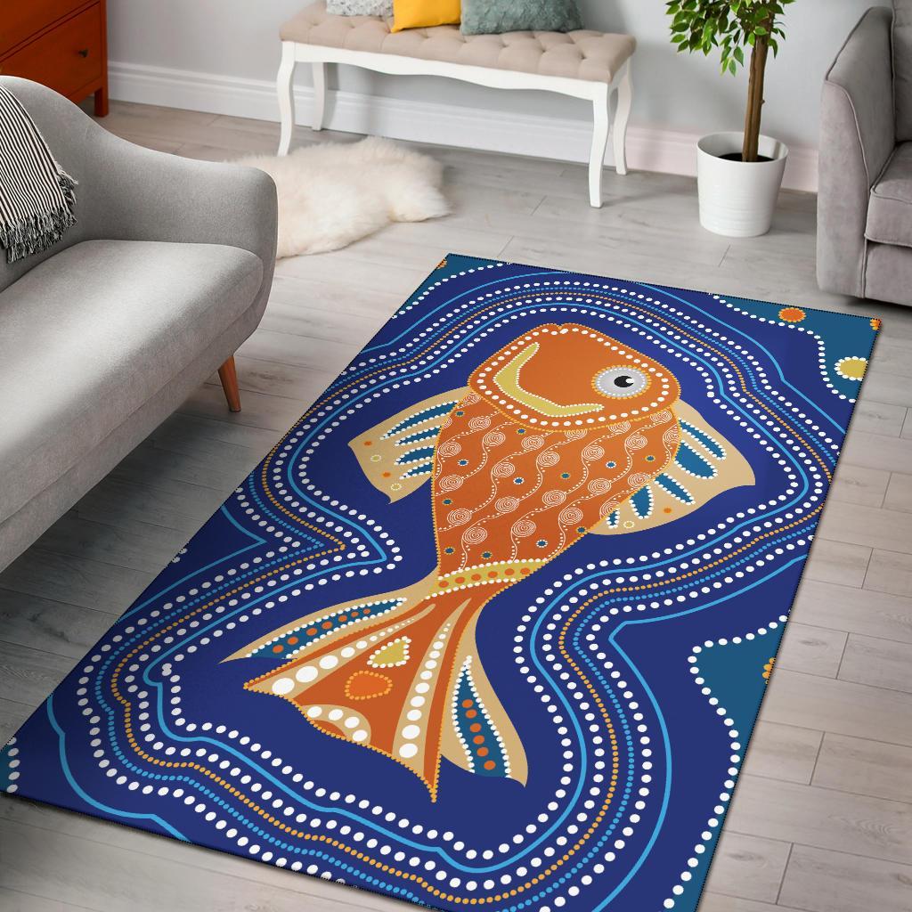 area-rug-aboriginal-dot-art-painting-with-fish