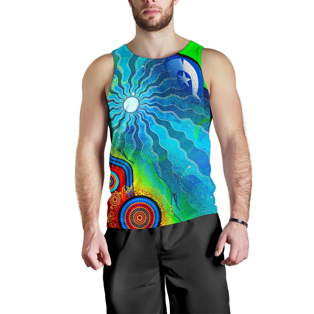 mens-tank-top-torres-strait-islanders-flag-with-aboriginal-patterns-mens-tank