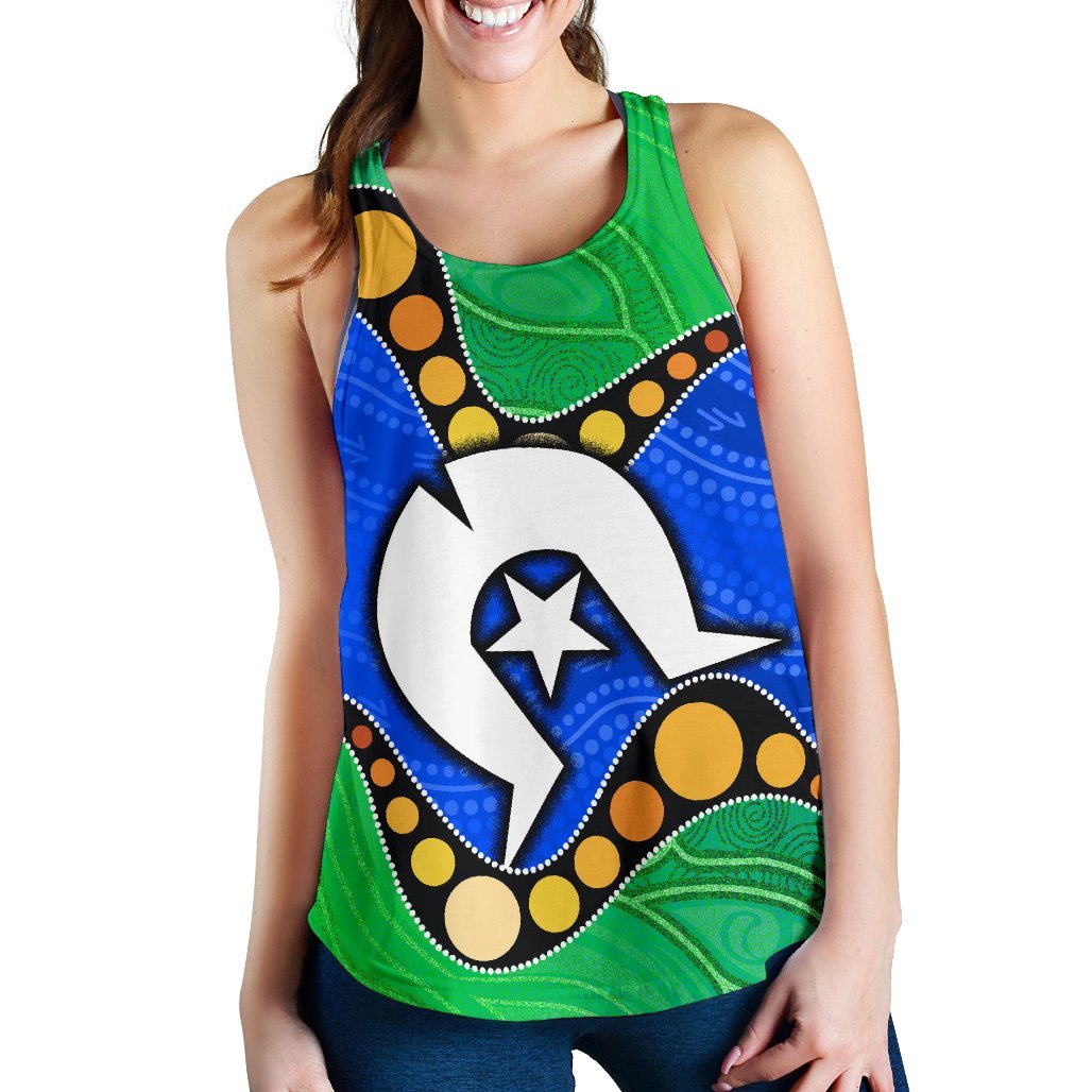 torres-strait-islands-womens-racerback-tank-flag-with-aboriginal-patterns