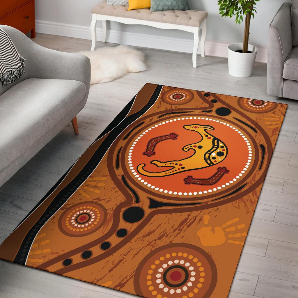 aboriginal-area-rug-indigenous-kangaroo-circle-dot-painting