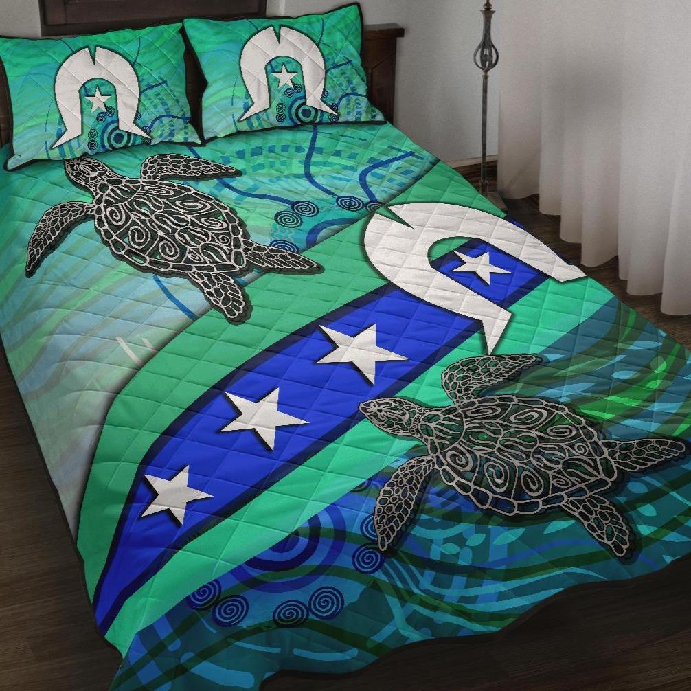 quilt-bed-set-torres-strait-flag-and-turtle