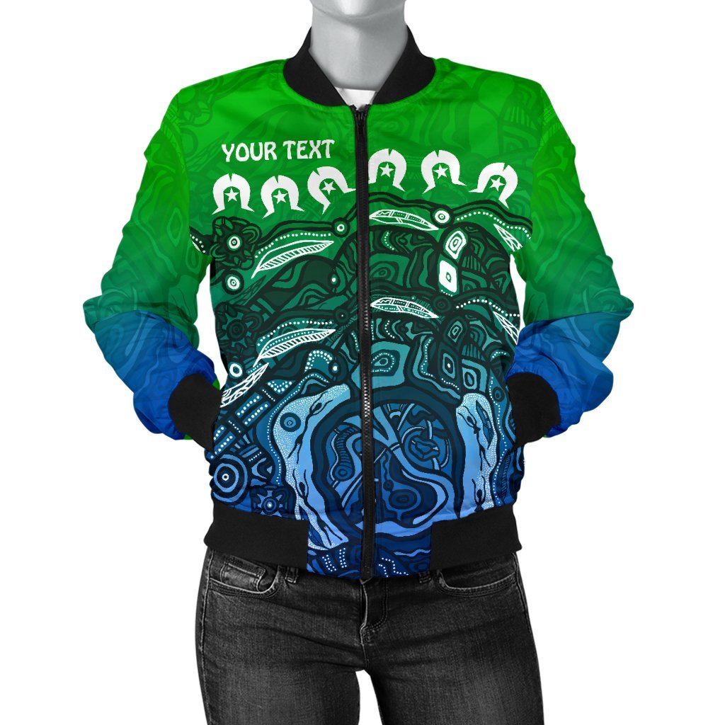 custom-torres-strait-islands-womens-bomber-jacket-blue