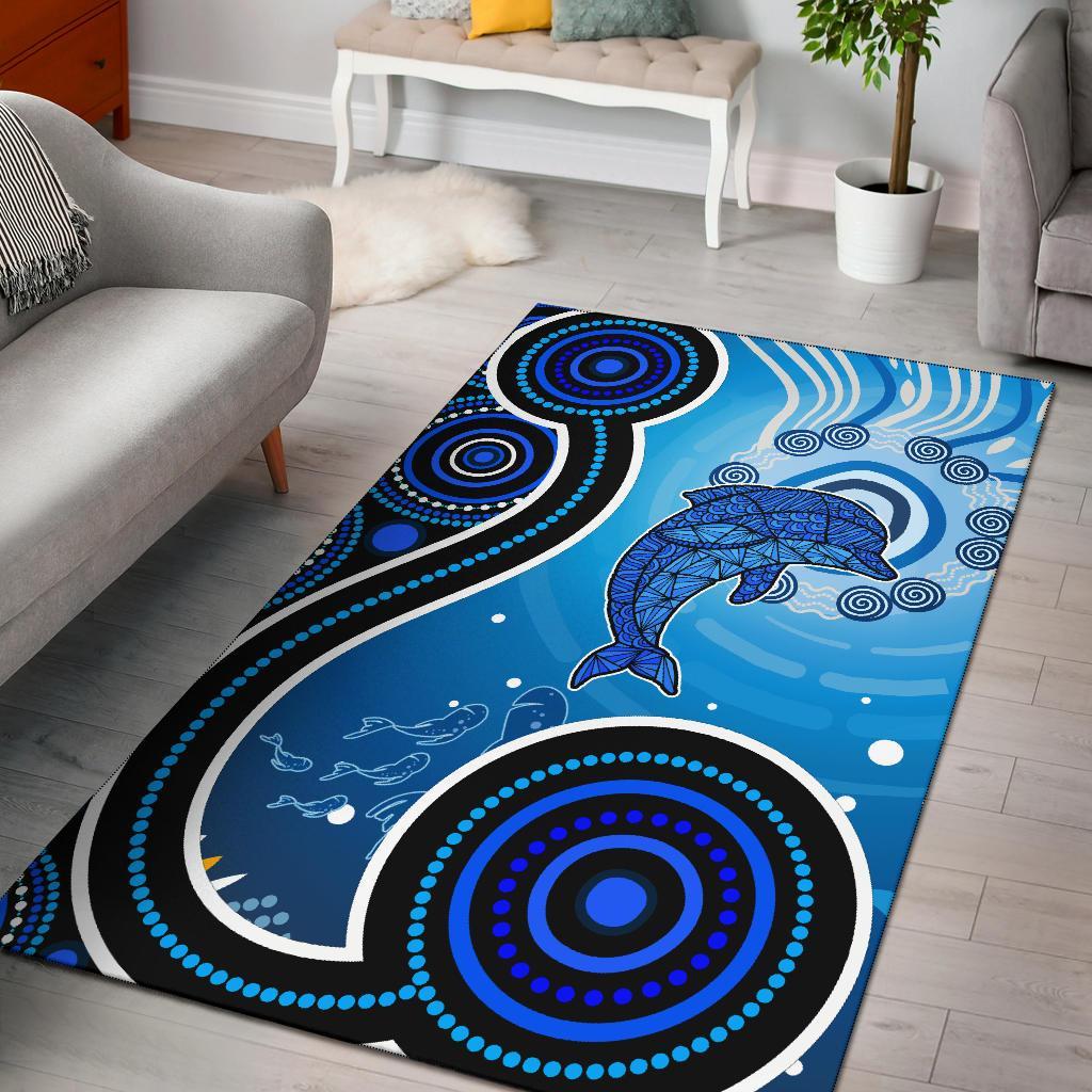 aboriginal-area-rug-dolphin-and-aboriginal-dot-patterns