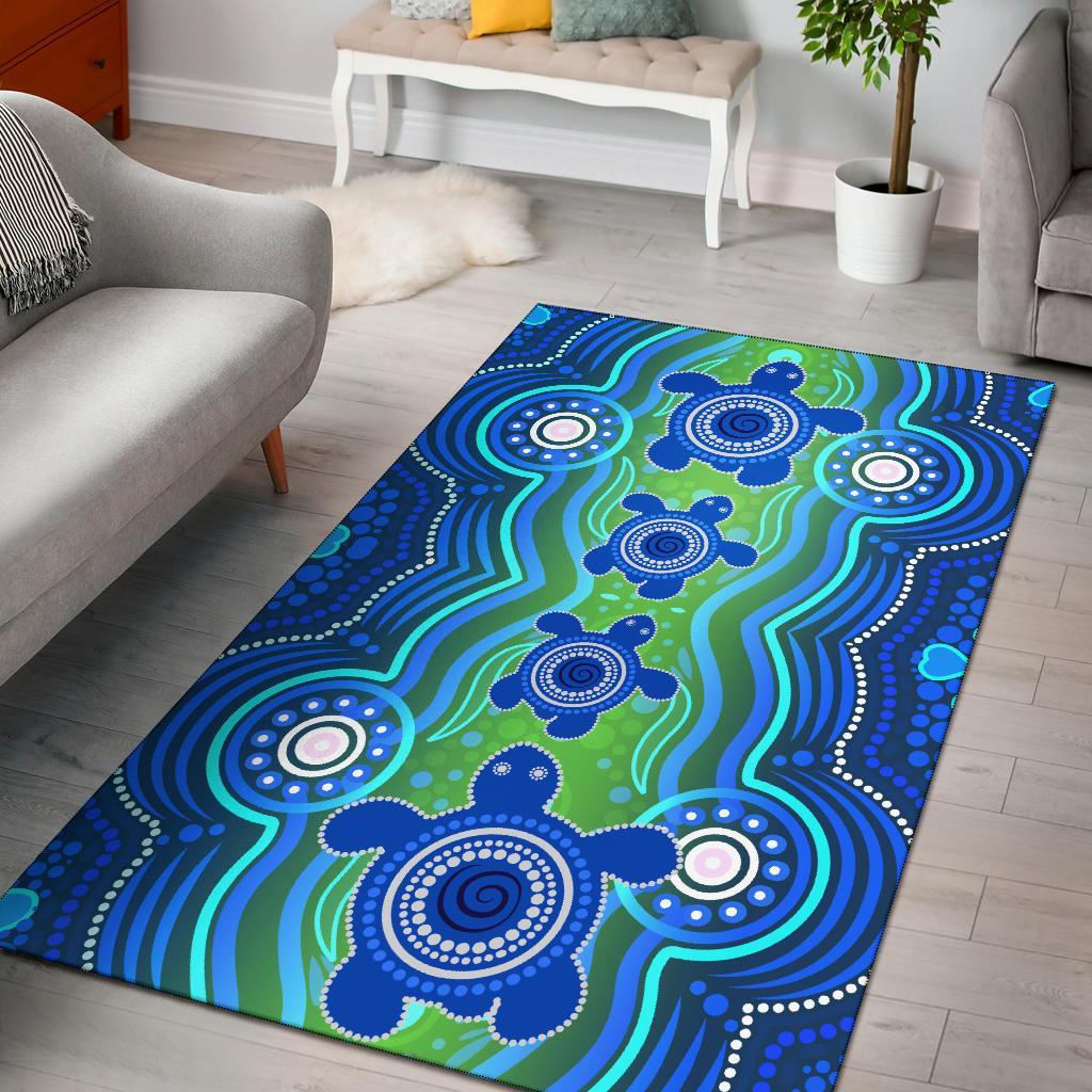 aboriginal-area-rug-aboriginal-turtle-family