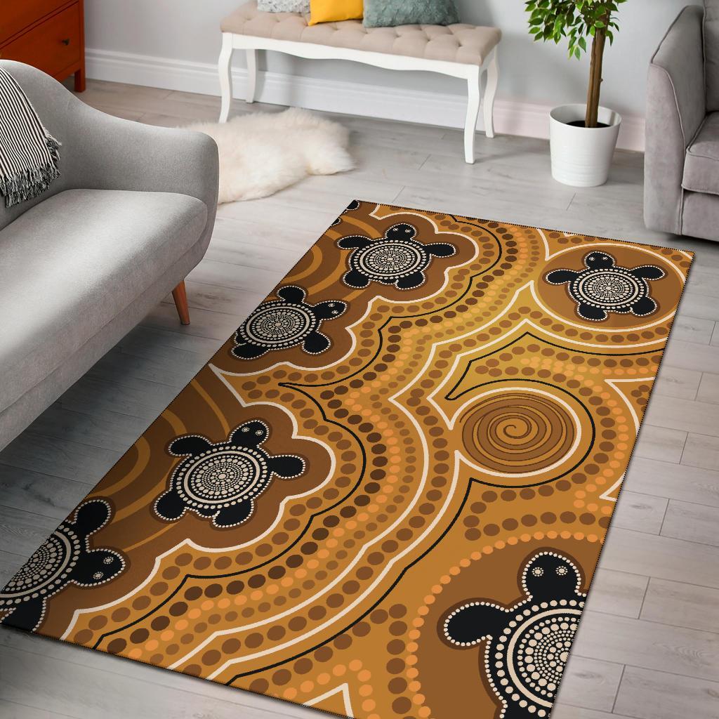 aboriginal-area-rug-indigenous-turtle-gold-version