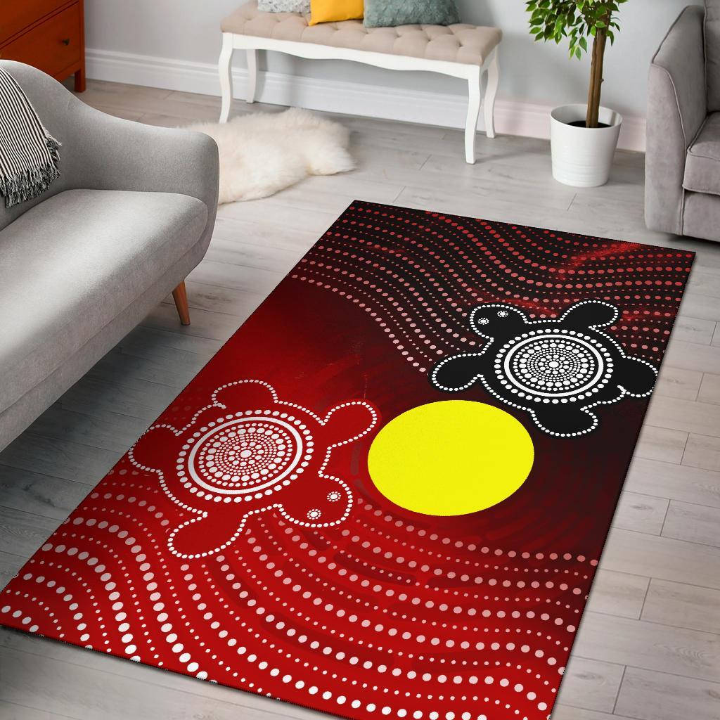 aboriginal-area-rug-indigenous-circle-dot-painting-style