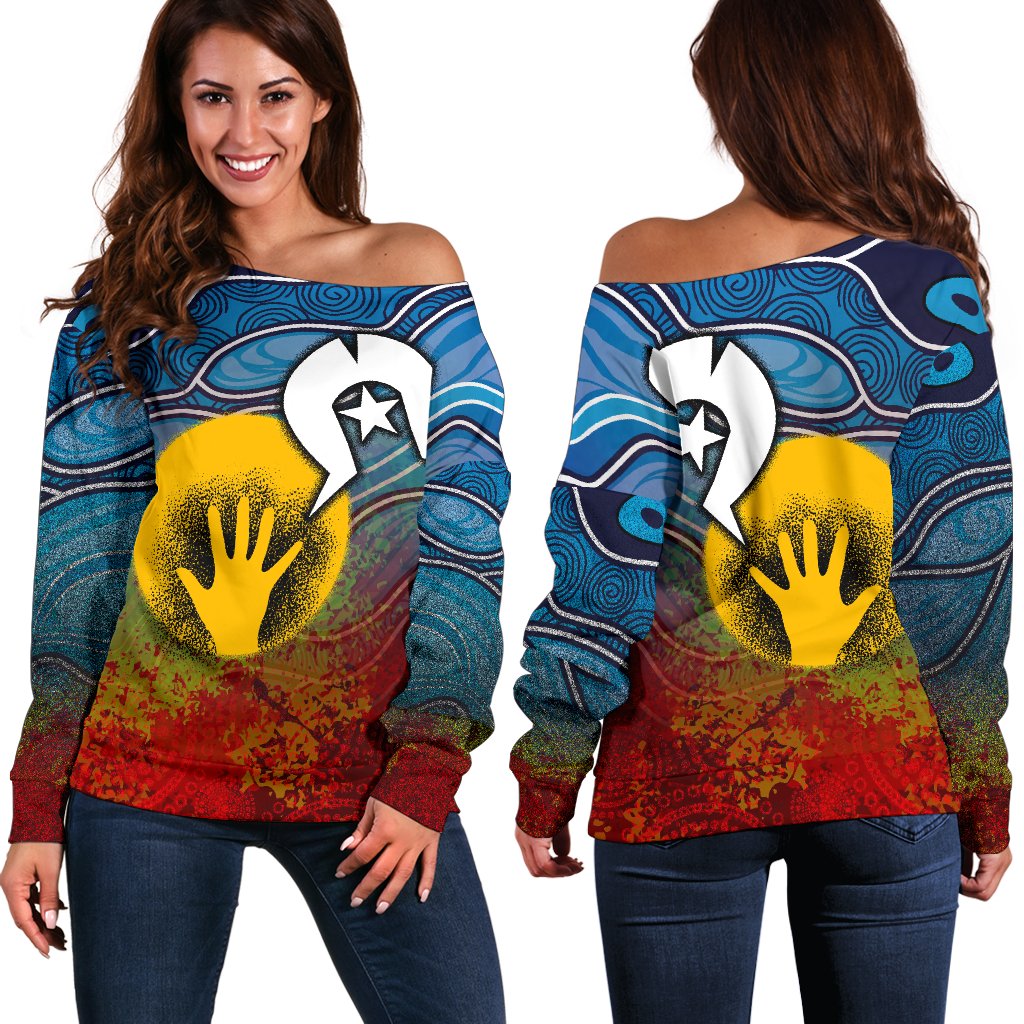 aboriginal-womens-off-shoulder-sweater-aboriginal-and-torres-strait-islanders-flag