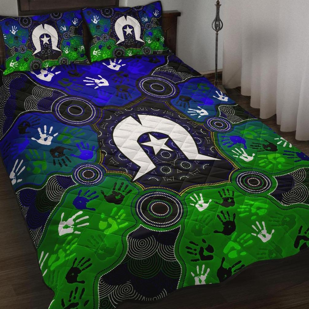 aboriginal-quilt-bed-set-torres-strait-symbol-with-indigenous-patterns