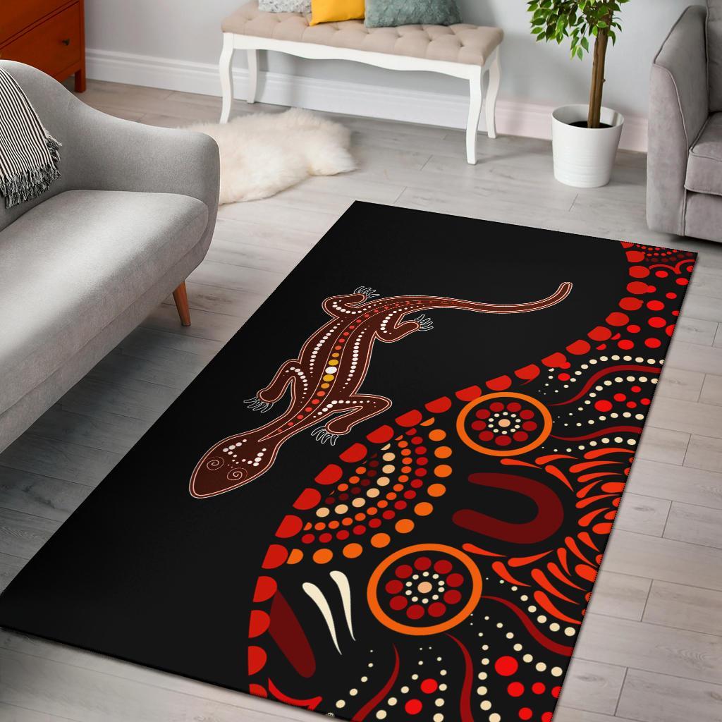 aboriginal-area-rug-aboriginal-lizard-with-dot-painting-patterns