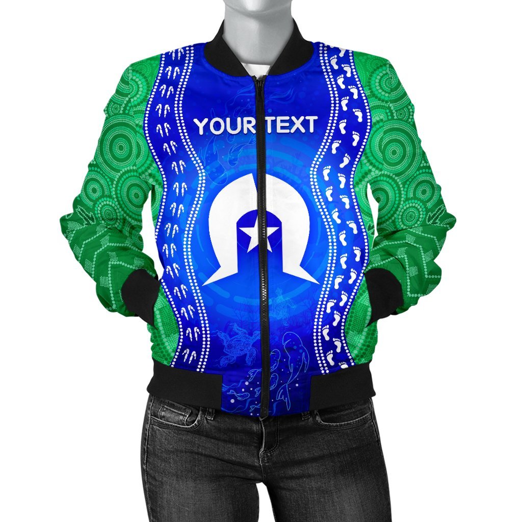 custom-torres-strait-islanders-womens-bomber-jacket-torres-symbol-with-aboriginal-patterns