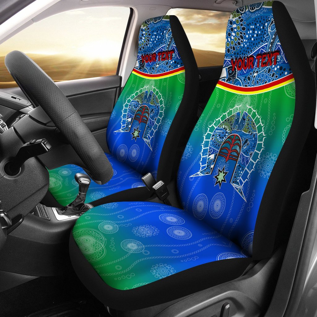 personalised-car-seat-covers-torres-strait-symbol-with-aboriginal-patterns