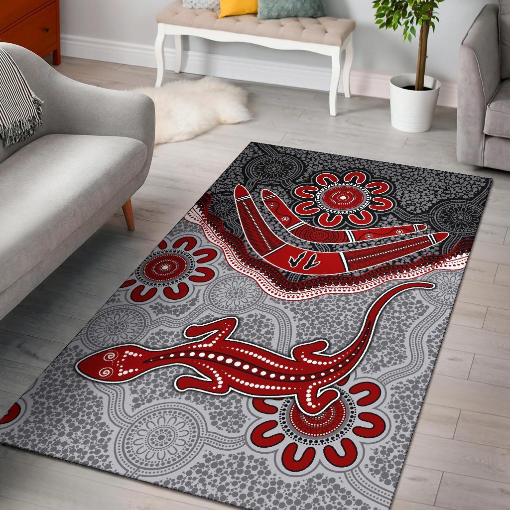 aboriginal-area-rug-indigenous-boomerang-and-lizard-art