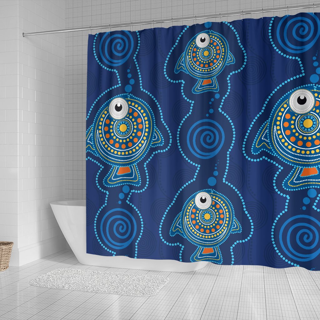 aboriginal-shower-curtain-indigenous-turtle-patterns