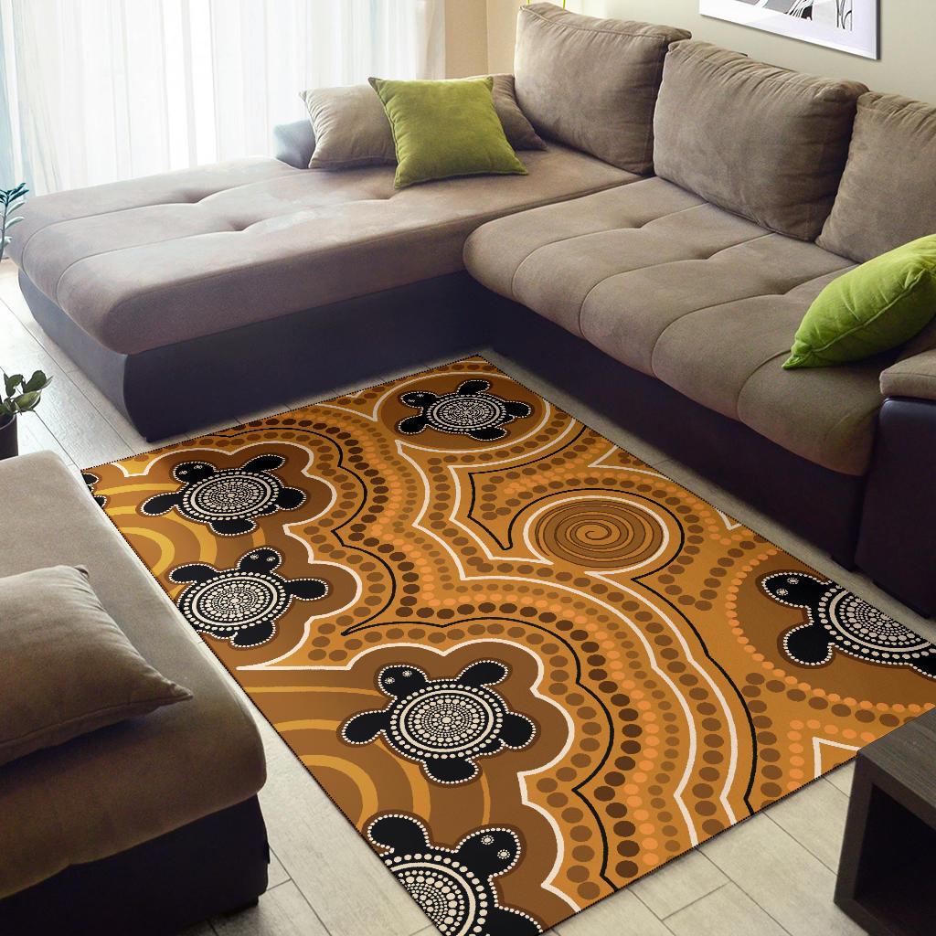 aboriginal-area-rug-indigenous-turtle-gold-version