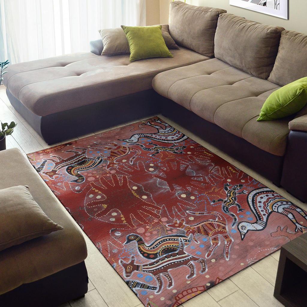 australia-area-rug-aboriginal-art-on-wood-style