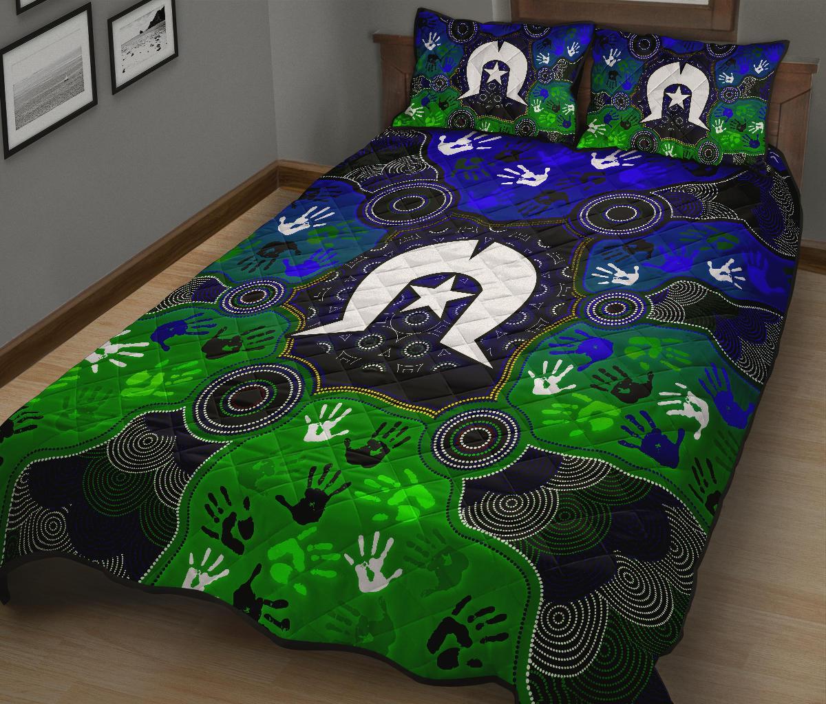 aboriginal-quilt-bed-set-torres-strait-symbol-with-indigenous-patterns