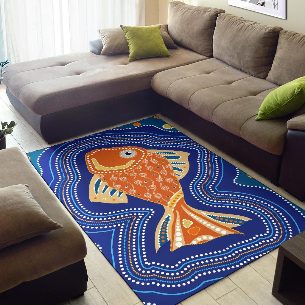 area-rug-aboriginal-dot-art-painting-with-fish