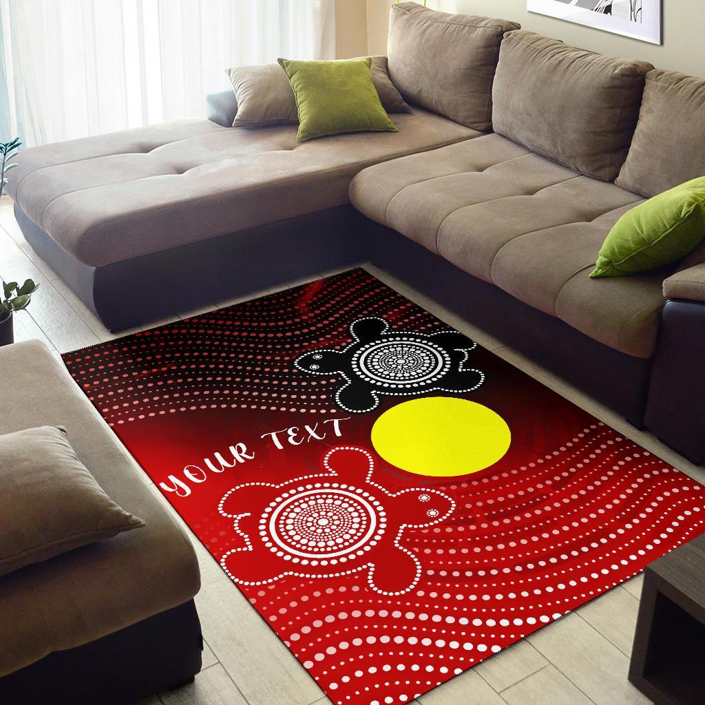 custom-aboriginal-area-rug-indigenous-circle-dot-painting-style