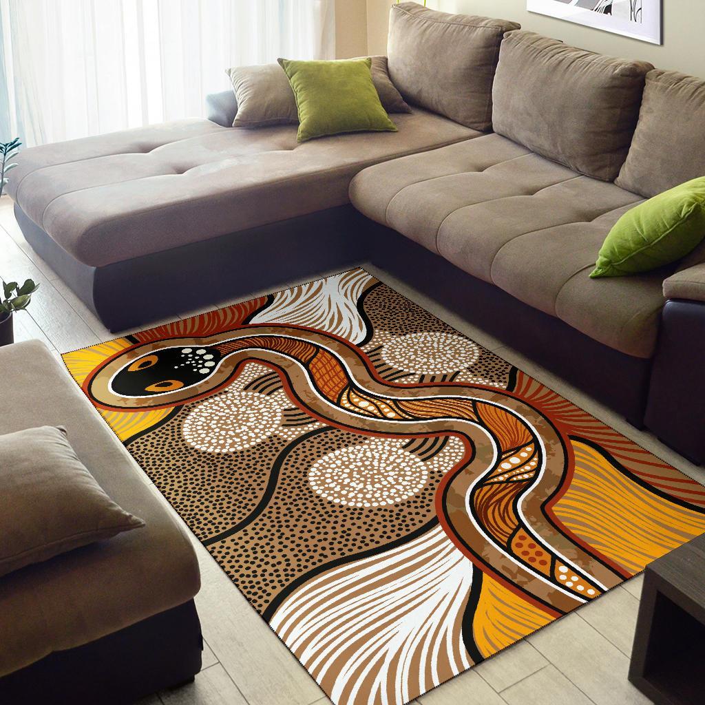 aboriginal-area-rug-indigenous-snake-vintage-stye