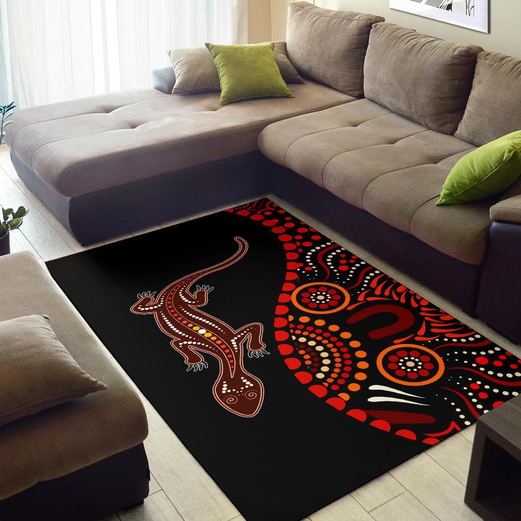 aboriginal-area-rug-aboriginal-lizard-with-dot-painting-patterns