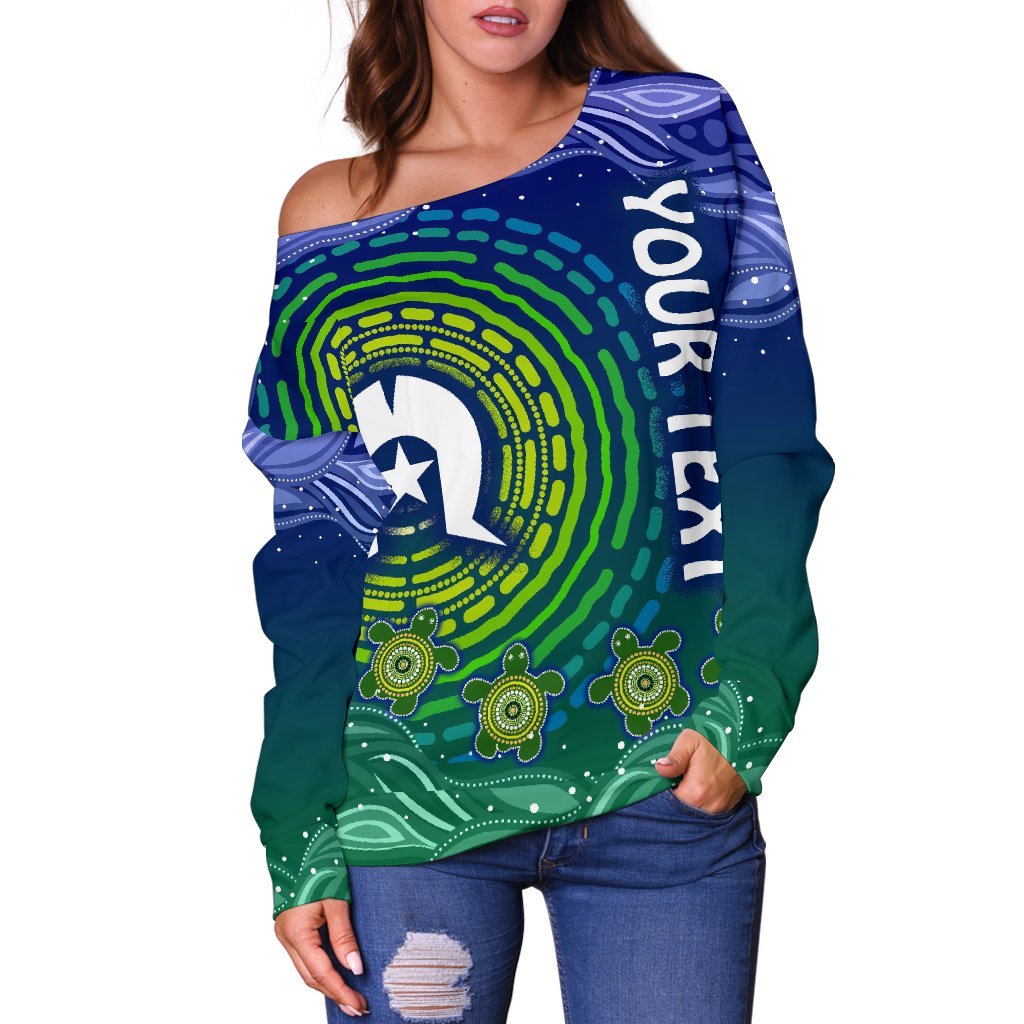 custom-text-torres-strait-islanders-womens-off-shoulder-sweater-aboriginal-turtle