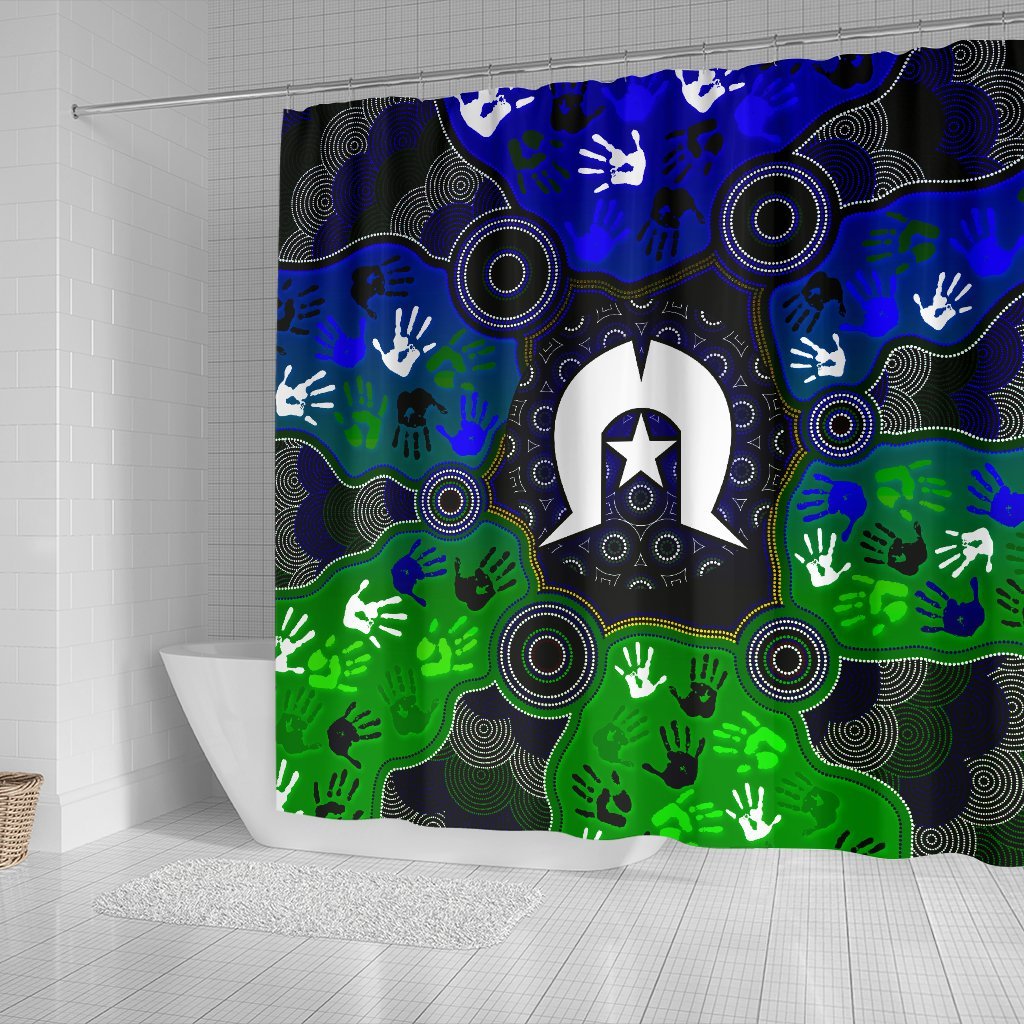 aboriginal-shower-curtain-torres-strait-symbol-with-indigenous-patterns