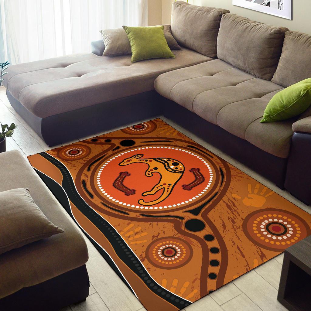 aboriginal-area-rug-indigenous-kangaroo-circle-dot-painting