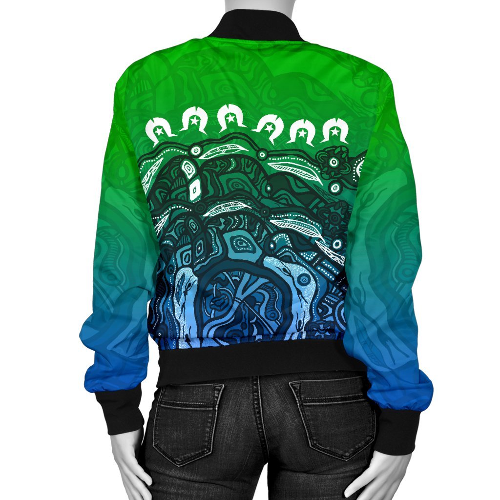 custom-torres-strait-islands-womens-bomber-jacket-blue