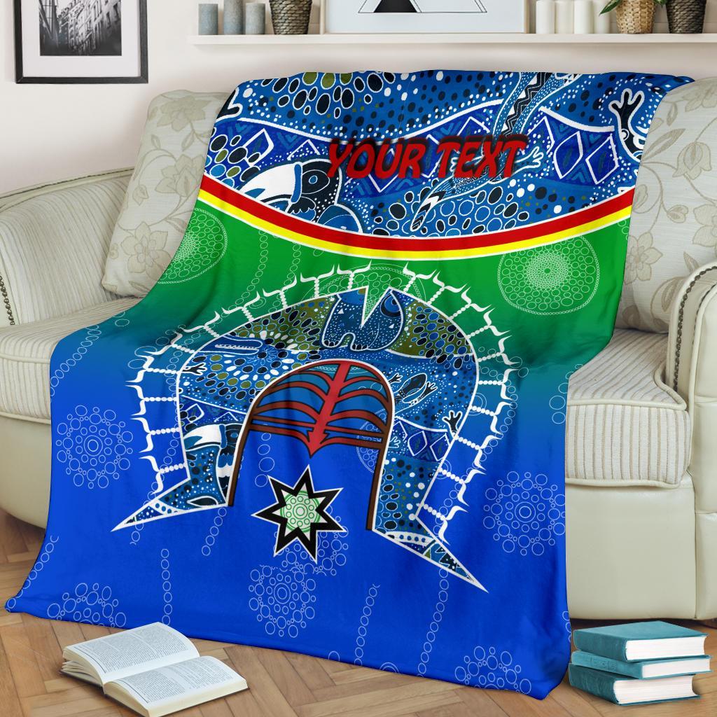 personalised-premium-blanket-torres-strait-symbol-with-aboriginal-patterns