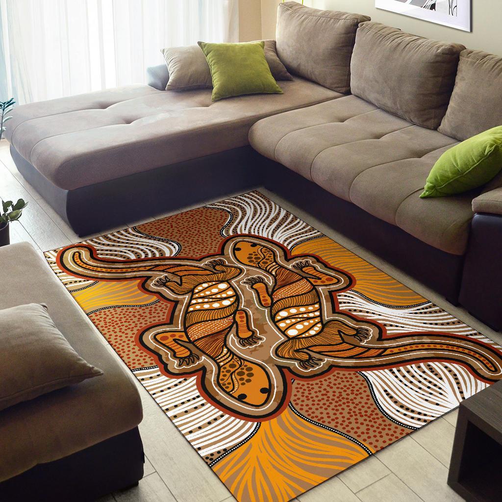 aboriginal-area-rug-indigenous-two-lizard-vintage-stye