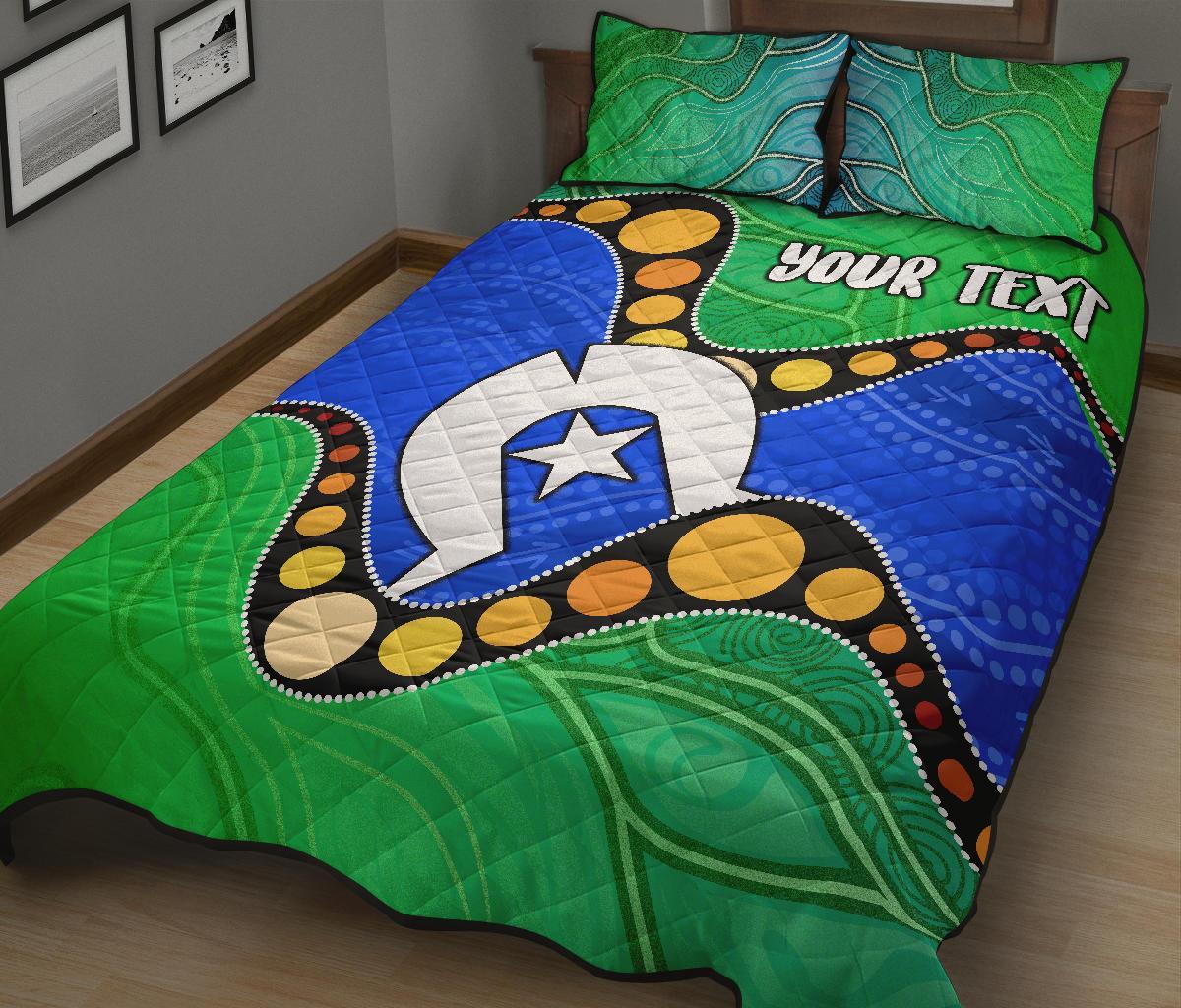 custom-torres-strait-islands-quilt-bed-set-flag-with-aboriginal-patterns