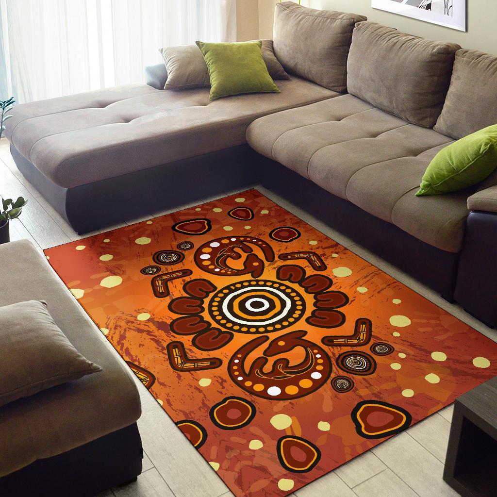 aboriginal-area-rug-baby-kangaroo-and-dot-painting-patterns