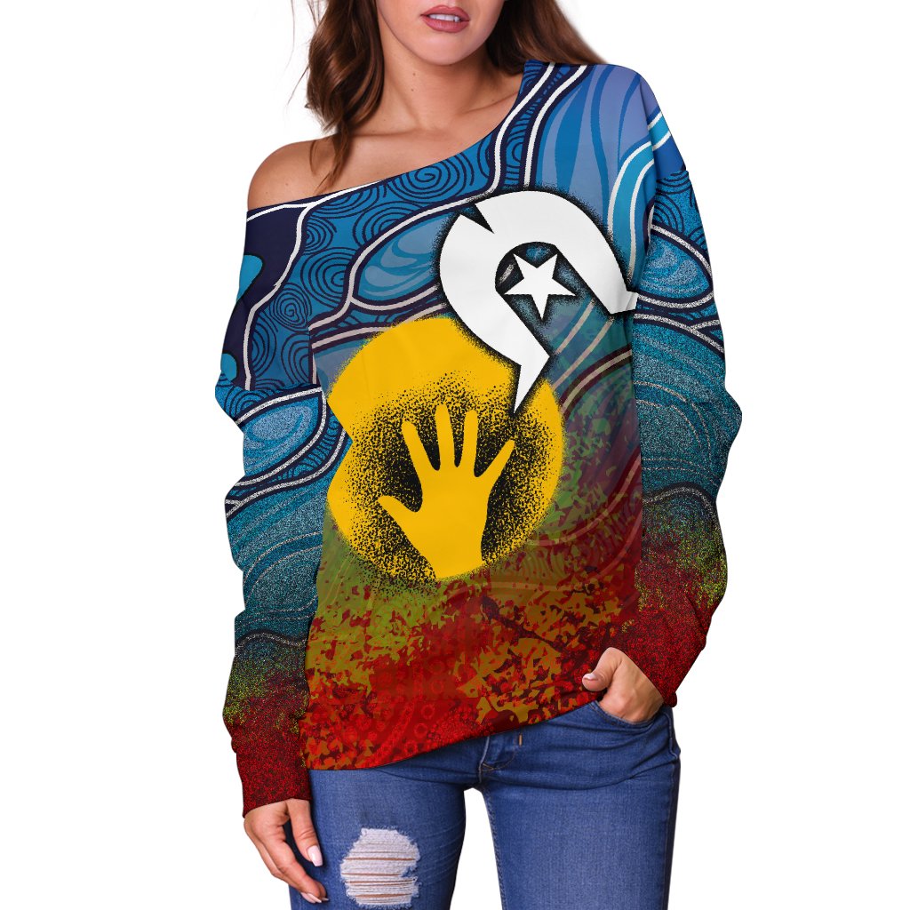 aboriginal-womens-off-shoulder-sweater-aboriginal-and-torres-strait-islanders-flag