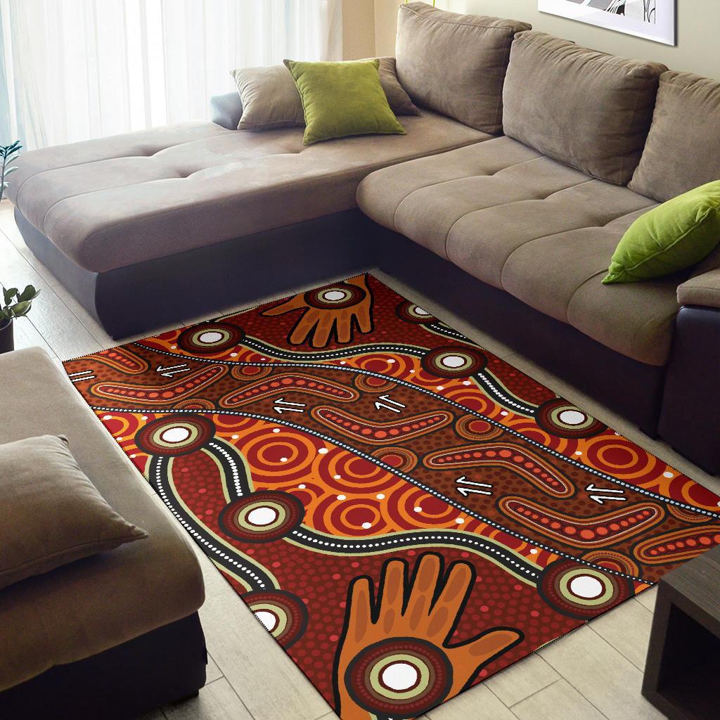 aboriginal-area-rug-indegenous-dot-painting-art