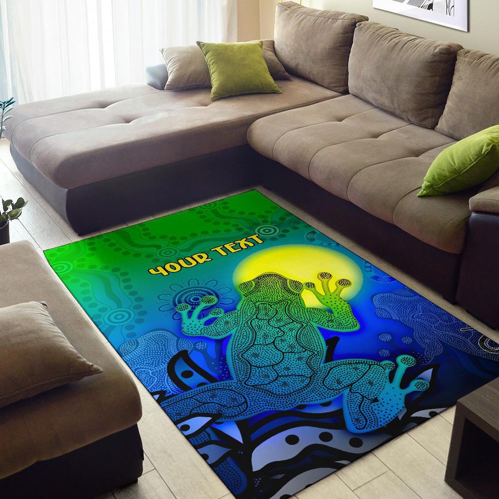 custom-aboriginal-area-rug-indigenous-frog-blue