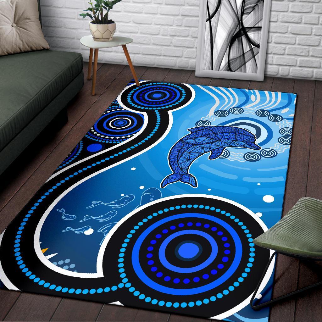 aboriginal-area-rug-dolphin-and-aboriginal-dot-patterns