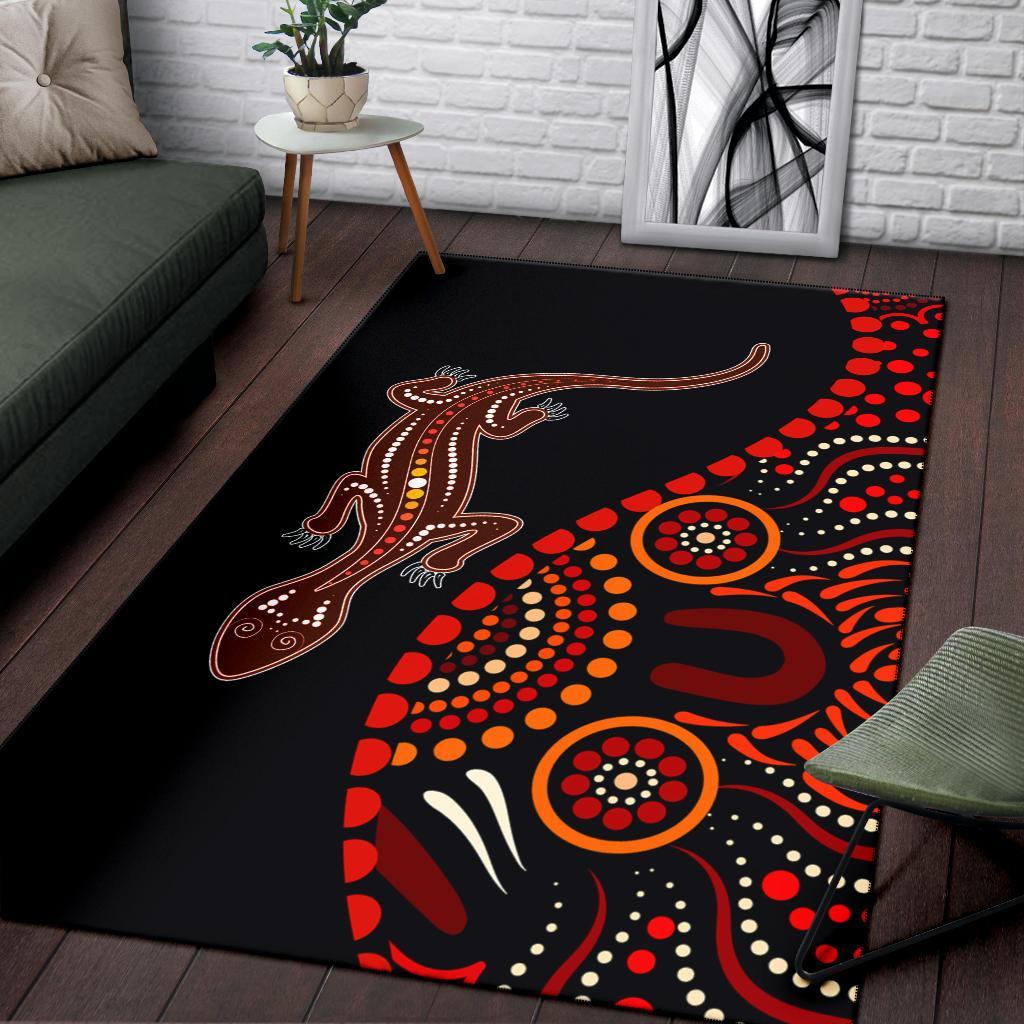 aboriginal-area-rug-aboriginal-lizard-with-dot-painting-patterns