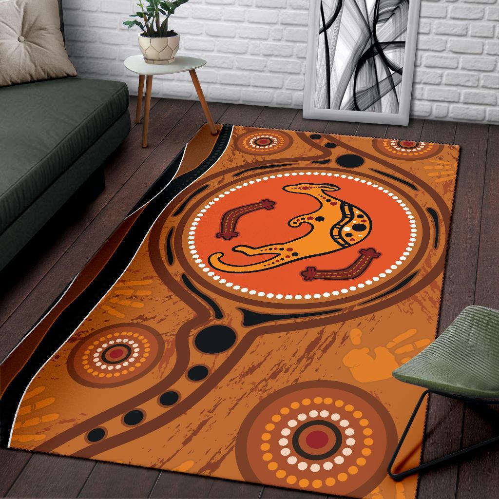 aboriginal-area-rug-indigenous-kangaroo-circle-dot-painting