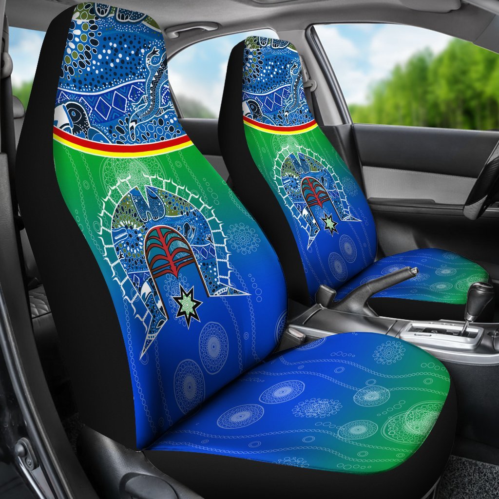 car-seat-covers-torres-strait-symbol-with-aboriginal-patterns