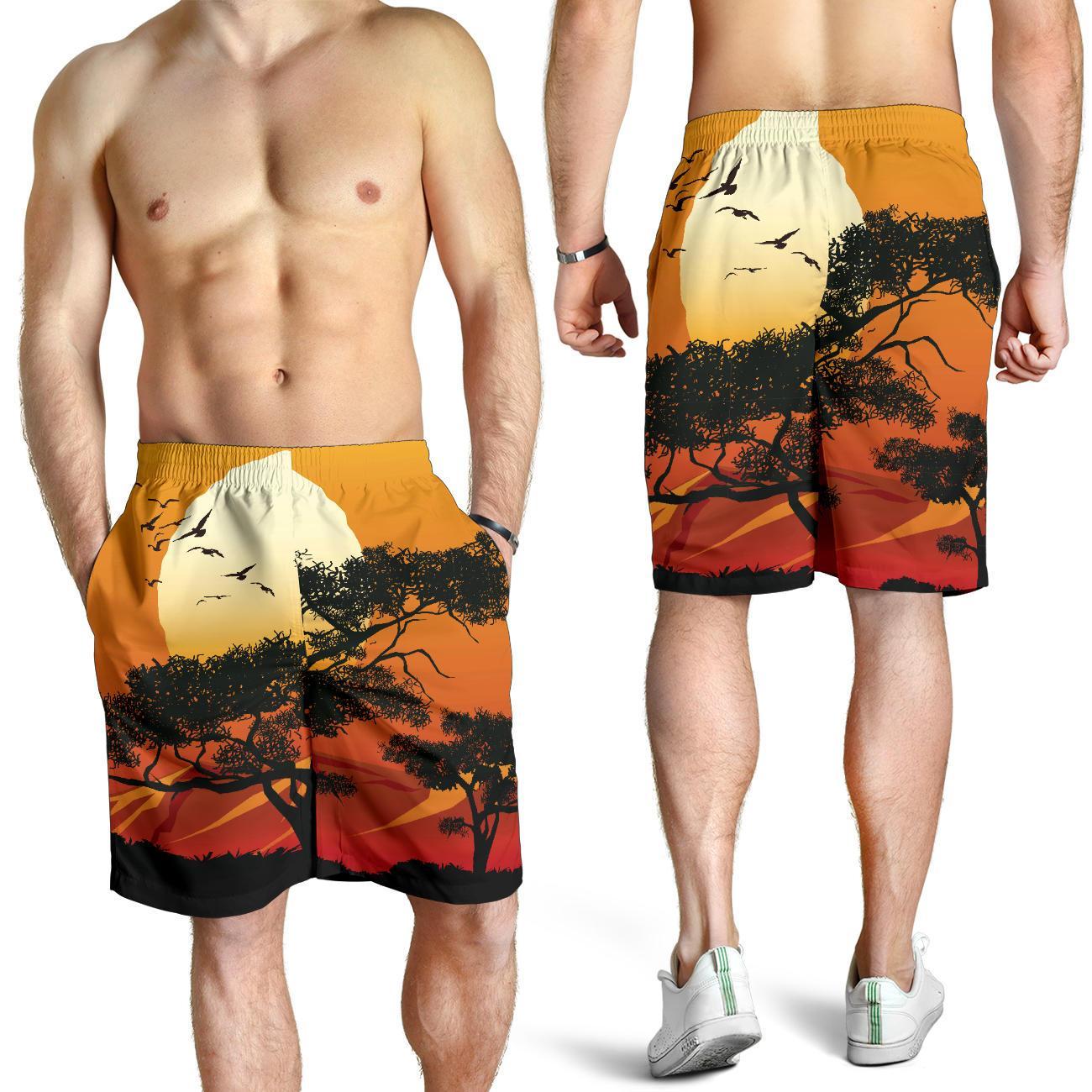 mens-shorts-sunset-and-tree-in-australia