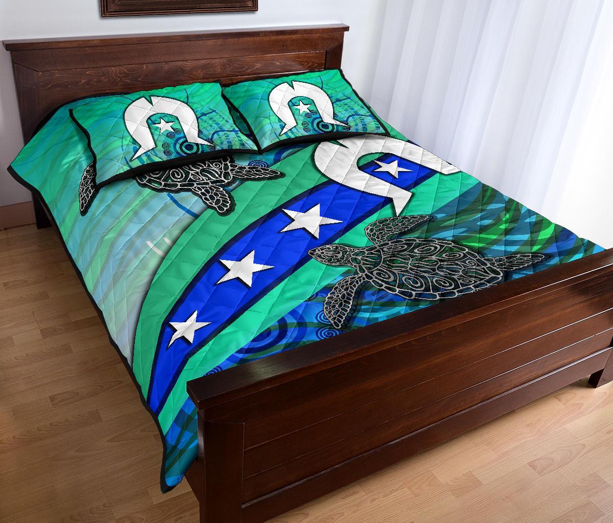 quilt-bed-set-torres-strait-flag-and-turtle