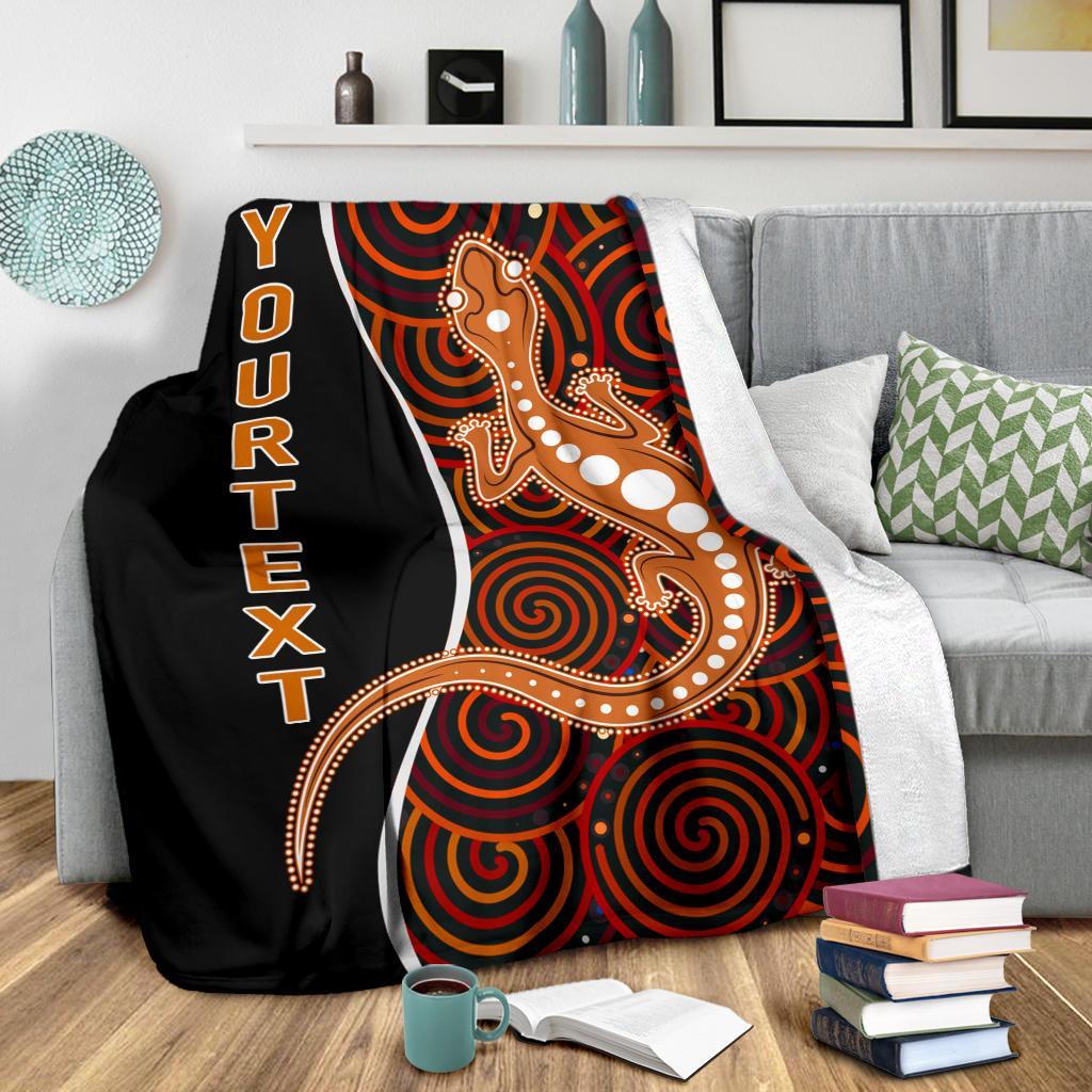 aboriginal-personalised-premium-blanket-indigenous-lizard-dreaming