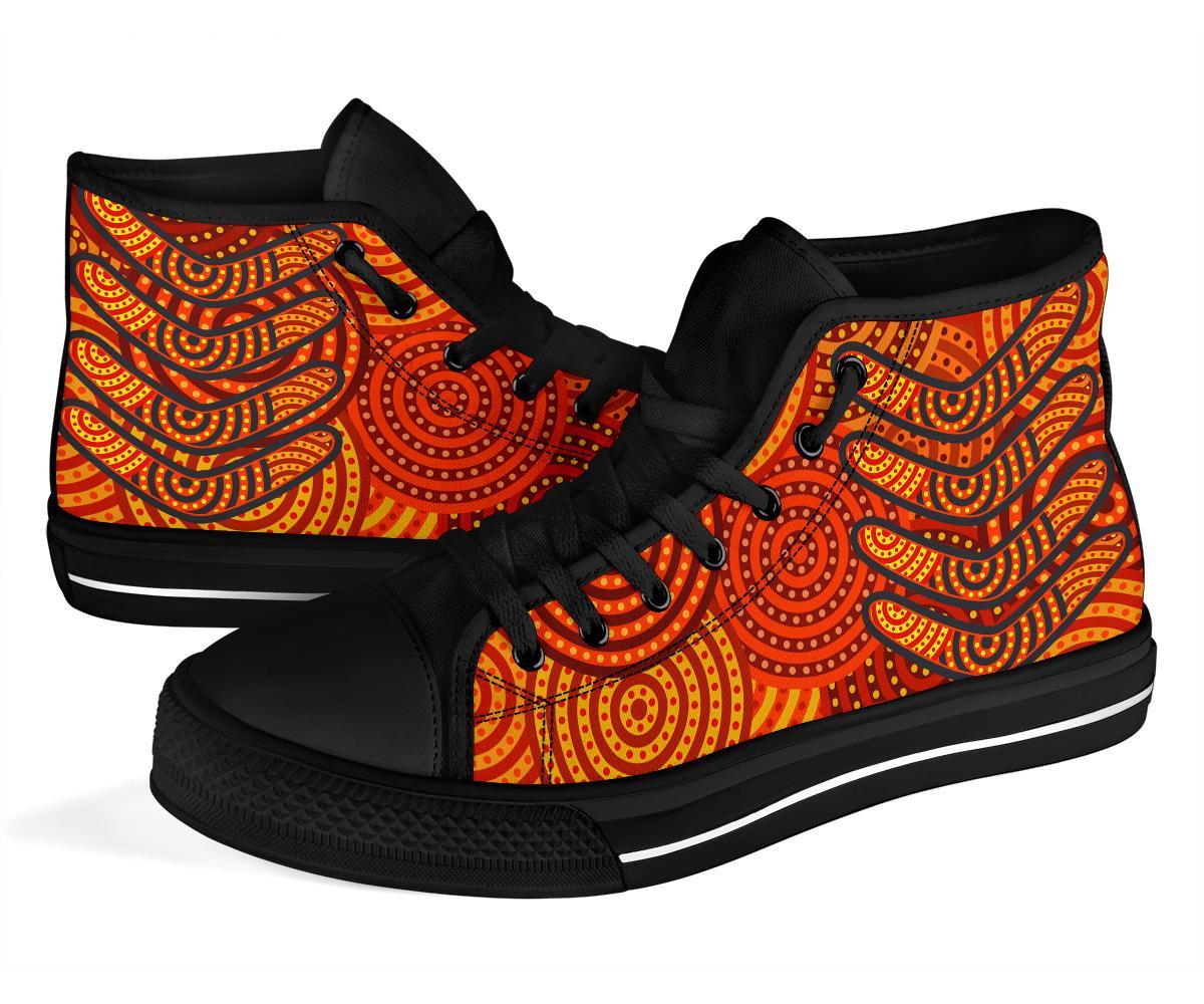 aboriginal-high-top-shoe-aboriginal-boomerangs-and-dot-circle