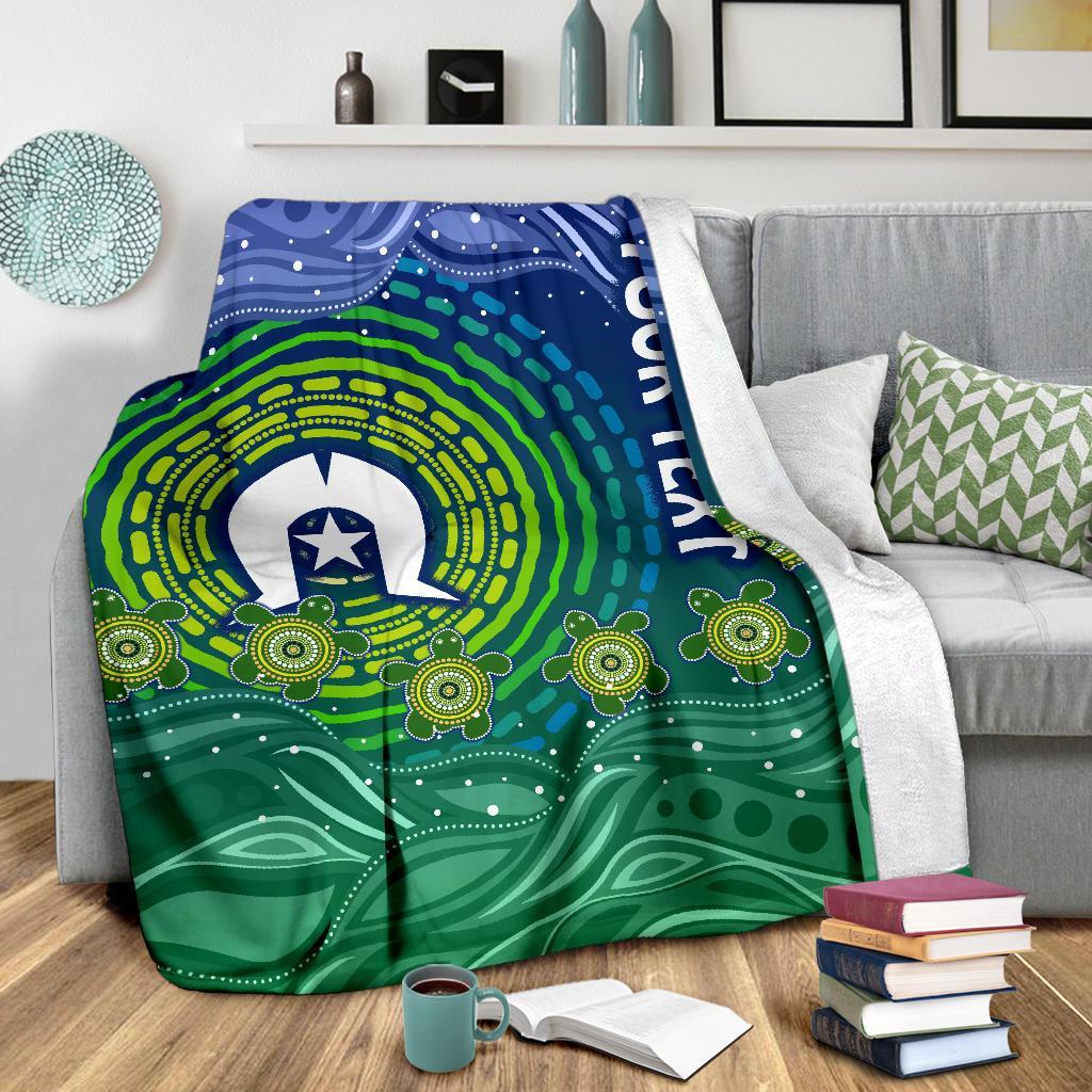 custom-text-torres-strait-islanders-premium-blanket-aboriginal-turtle