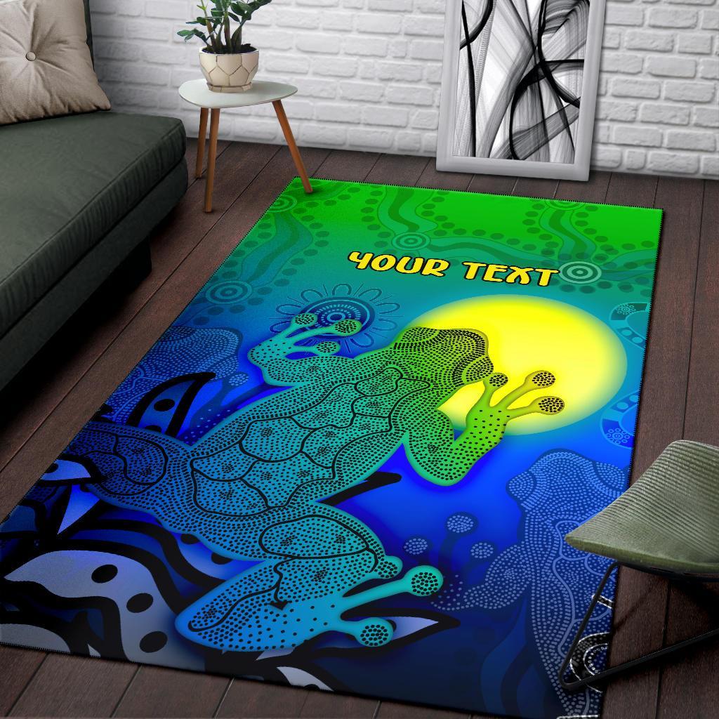 custom-aboriginal-area-rug-indigenous-frog-blue