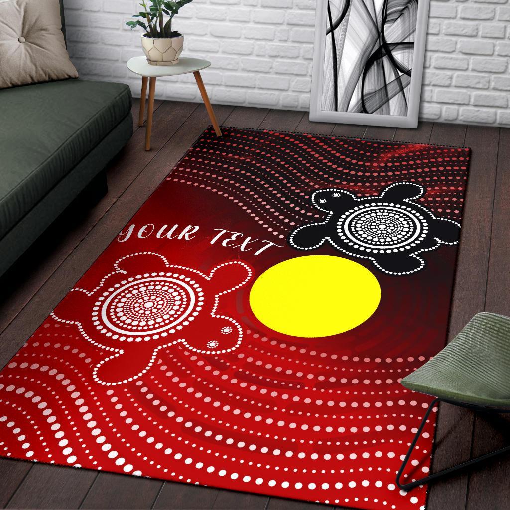 custom-aboriginal-area-rug-indigenous-circle-dot-painting-style