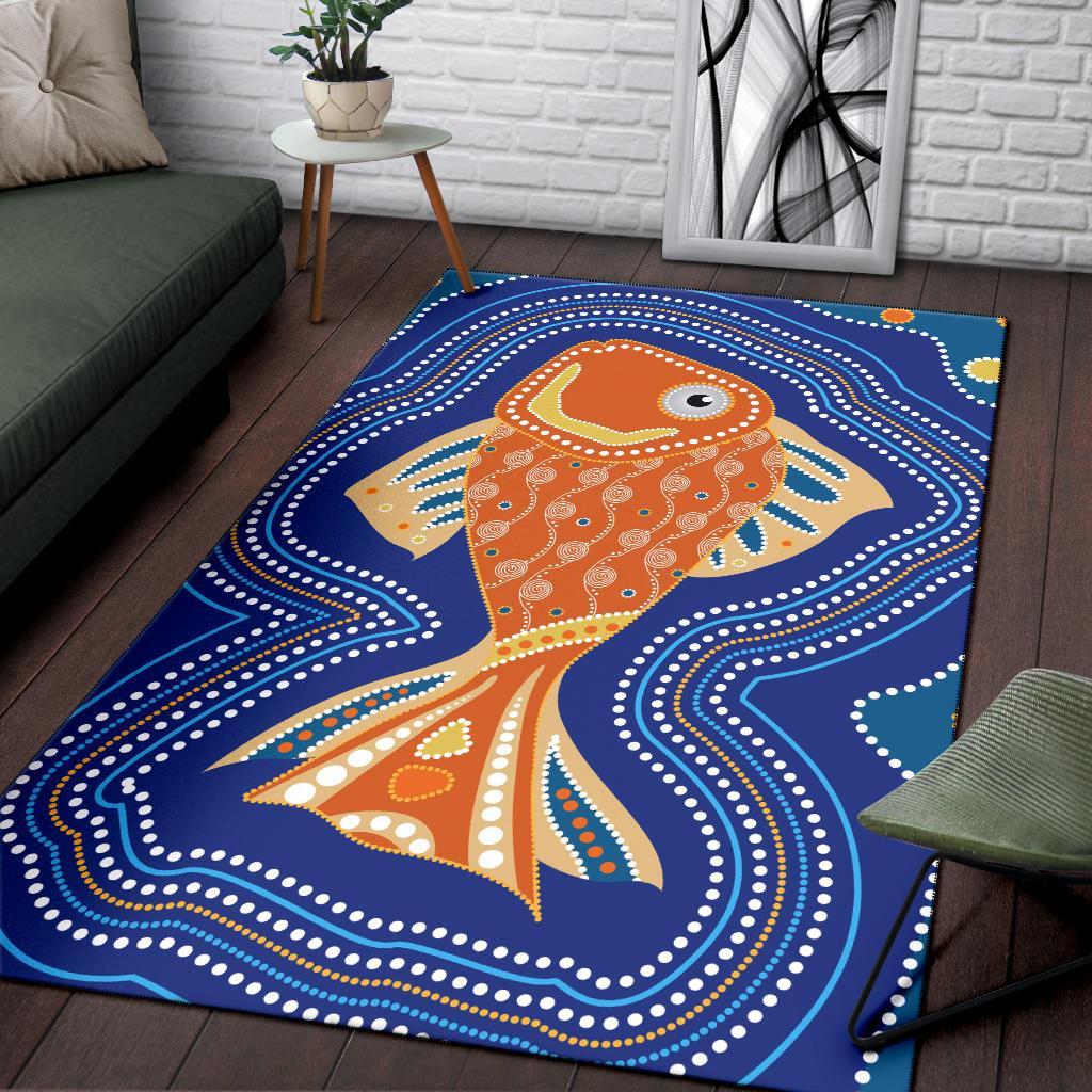 area-rug-aboriginal-dot-art-painting-with-fish