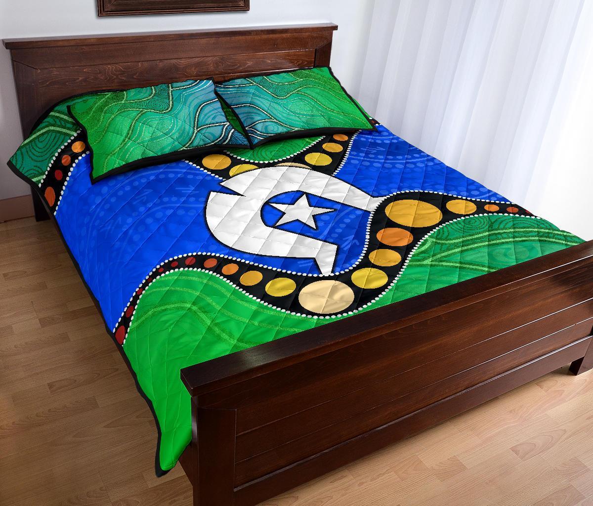 torres-strait-islands-quilt-bed-set-flag-with-aboriginal-patterns